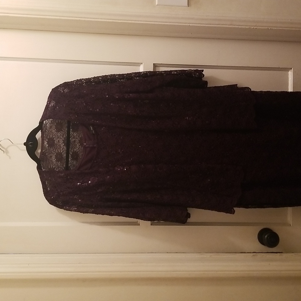 Aubergine Sheath Dress with Jacket